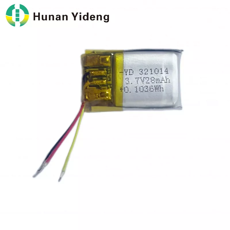 321014 28mah 3,7V įkraunama maža prizminė baterija