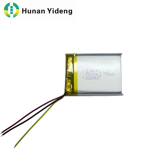 3.7V 750mAh 483447 High Capacity Small Lithium Polymer Rechargeable Lipo Battery