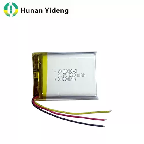 703040 3.7V 820mAh Tiny Prismatic Battery